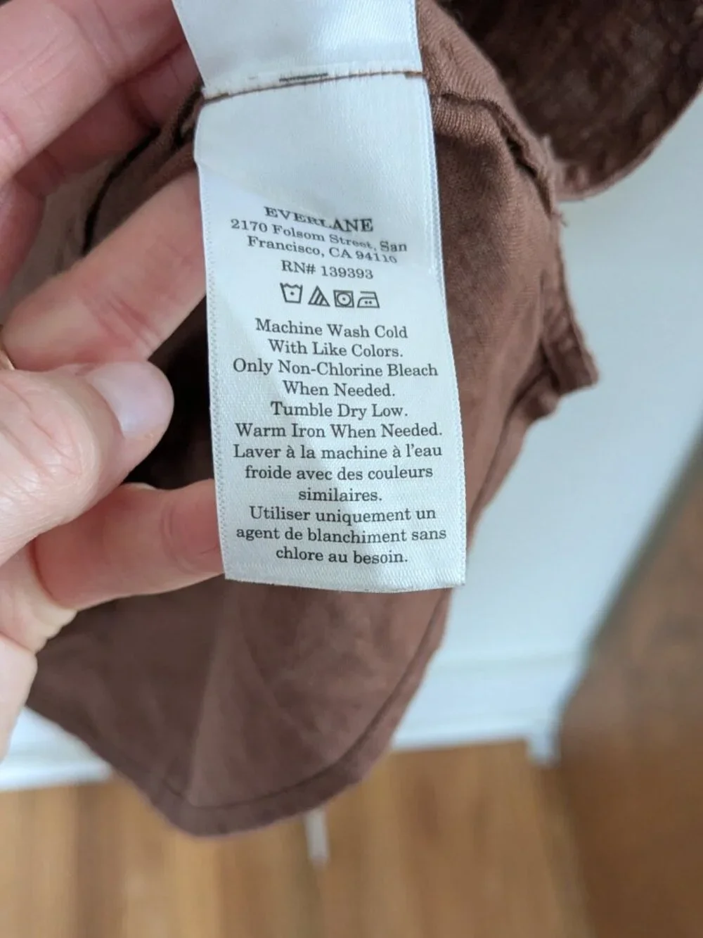 Everlane The Muscle Top in Linen Brown Size M - Picture 4 of 8